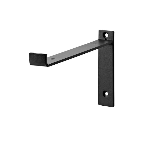LIP 8.2 in. Black Steel Shelf Bracket