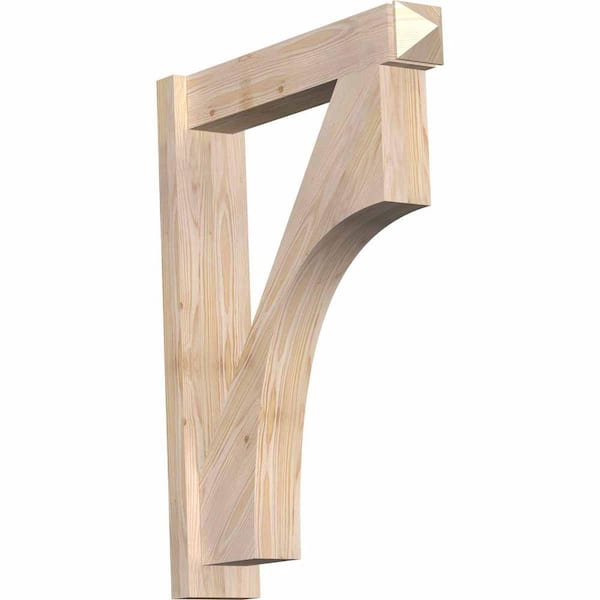 Ekena Millwork 6 in. x 34 in. x 26 in. Douglas Fir Westlake Arts and Crafts Smooth Outlooker