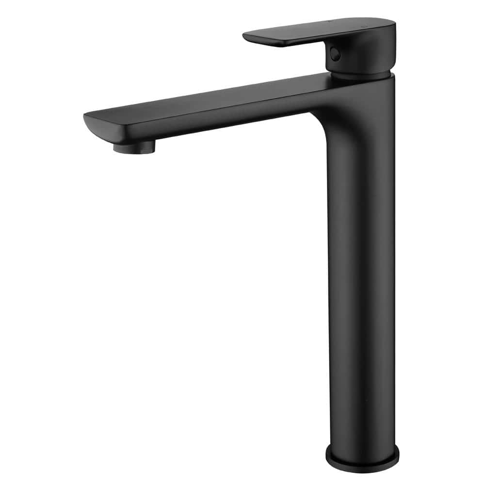 Matte Black Tall Single Handle Bathroom Faucet
