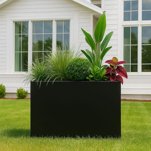 KOZYARD 40 Lx12 Wx30 in. H Metal Planter Rectangular Planter