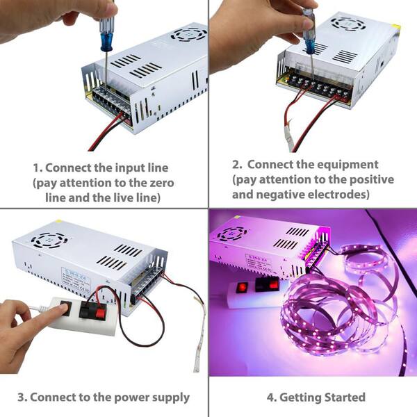 Transformateur LED 480W - Alimentation AC 100-220V Vers DC 12V/24V, Marque LEDSONE, IP20