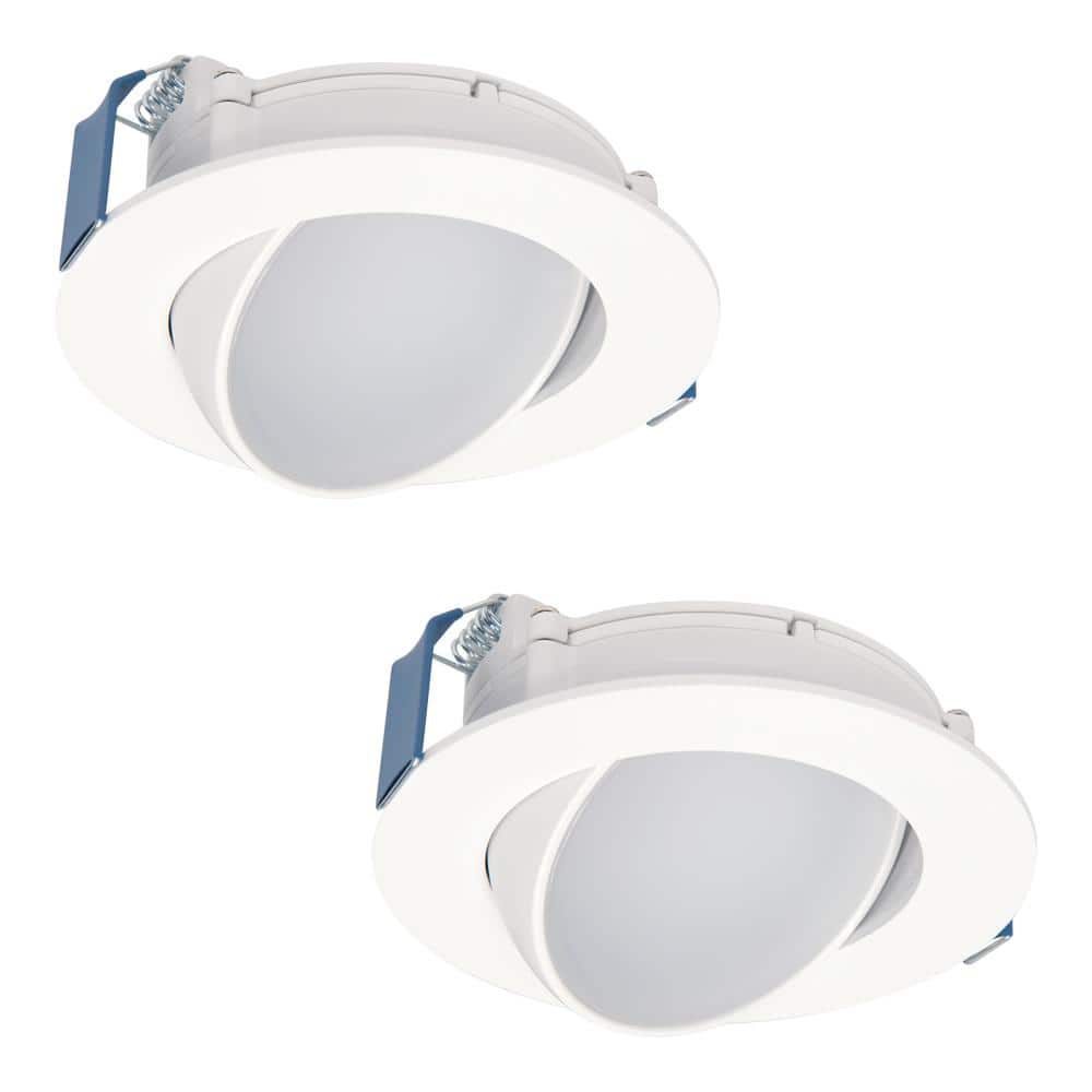 HALO 4 in. Selectable CCT (2700K5000K) Canless Integrated LED Recessed Light Wide Beam