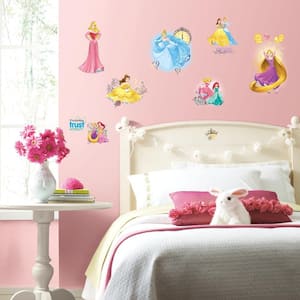 5 in. x 11.5 in. Disney Princess Friendship Adventures 25-Piece Peel and Stick Wall Decal