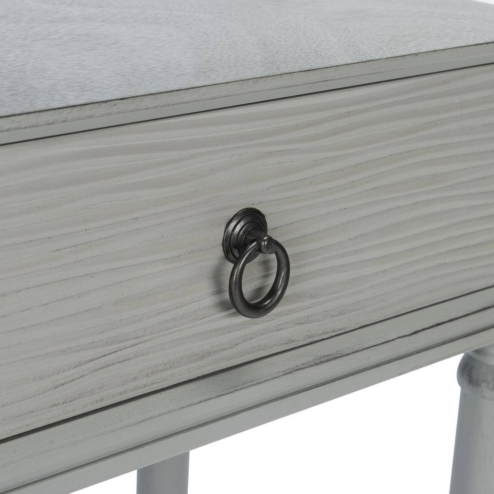 Aliyah Distressed Grey 40" Wood Console Table with Storage