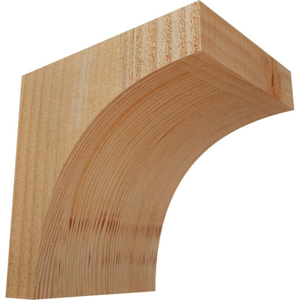 Ekena Millwork 6 in. x 8 in. x 8 in. Douglas Fir Huntington Rough Sawn Corbel