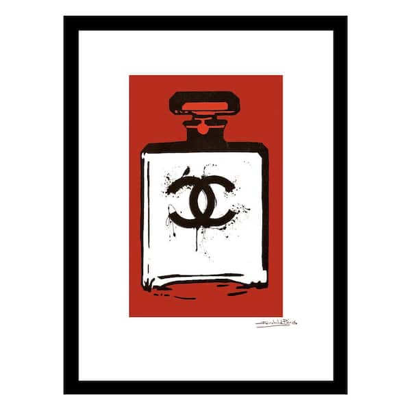 VENICE BEACH Collections Designer Fashion Glam Perfume Bottle by Fairchild Paris Framed Graphic Print Abstract Poster Art Print 18 in. x 14 in.