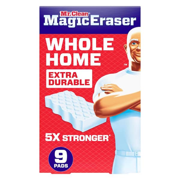 Magic Eraser Whole Home Extra Durable 2.2 in. Multi-Purpose Scrubbing Pad Cleaning Sponge (9-Count)