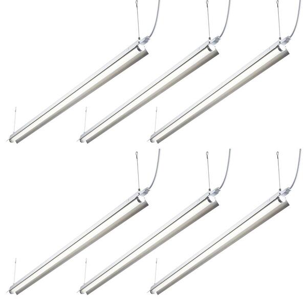 Hyperikon Single Tube Utility Fixture 4 ft. 23-Watt LED White Shop Light (6-Pack)