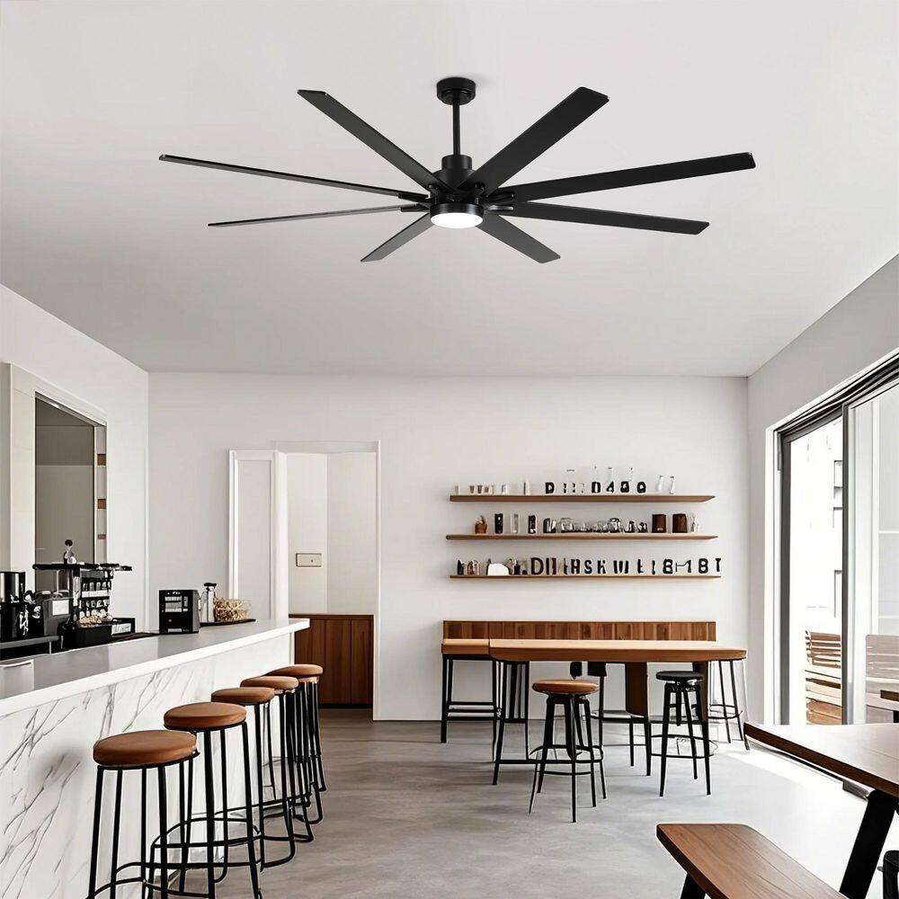 "84"" Large 8-Panel Plywood Reversible Blades Ceiling Fan with Light Kit, 3-Color Dimmable LED, DC 6-Speed, Remote" price history on PriceWatchPro