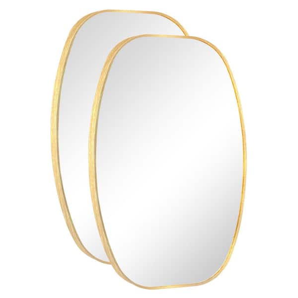 Ｙ♡ Vynxaria Gold 11 in. W x 11 in. H Round Mirror, Circle