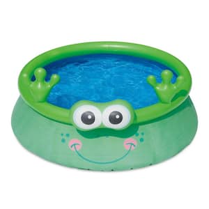 6 ft. Dia Round 20 in. Deep Frog Inflatable Shade Kiddie Pool