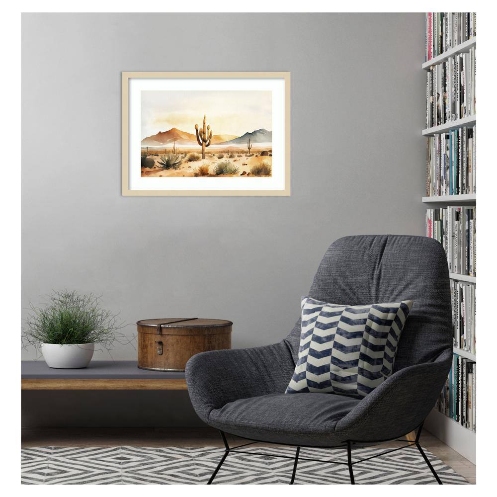 Through the Desert II 25" Brown Framed Graphic Art Print