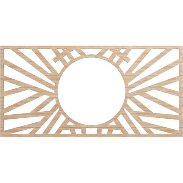 Ekena Millwork 28 in. x 10.25 in. x 0.375 in. Wood Medallion Moulding