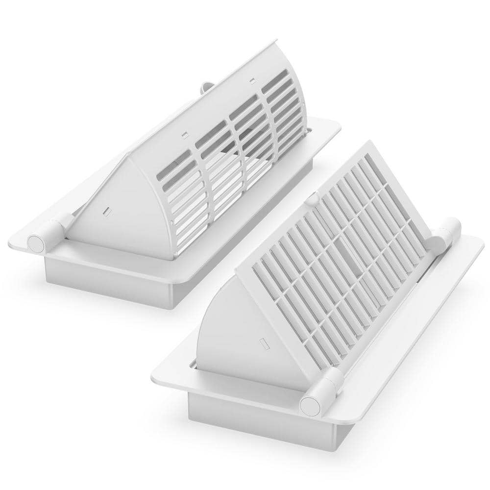 2-Pack 4 in. x 10 in. ABS Plastic Floor Register Deflectors, Heat Air Vent 