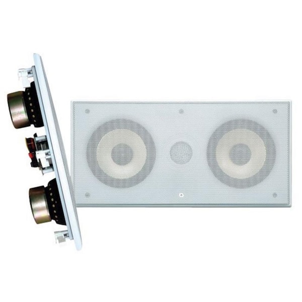 Unbranded Pyle 5.25 in. 300-Watt 2-Way In Wall/Ceiling Speaker White Single Unit