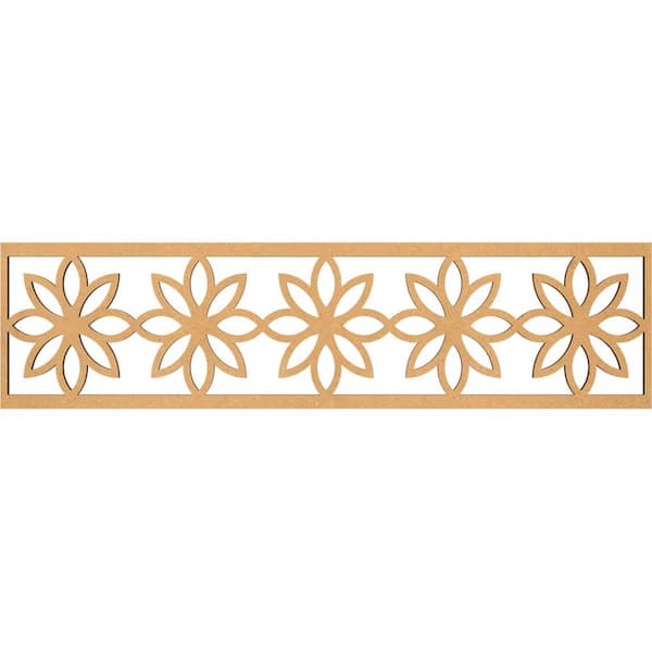 Ekena Millwork Daisy Fretwork 0.375 in. D x 47 in. W x 12 in. L MDF Wood Panel Moulding