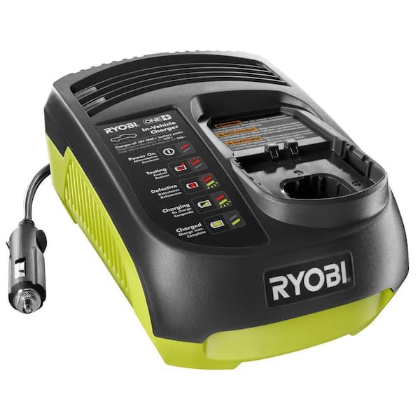 RYOBI ONE+ 18V In-Vehicle Dual Chemistry Charger for use with 12V DC Outlet