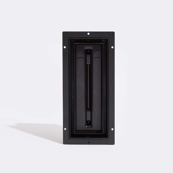 Flush Floor Vent (Lite) 4 in. x 12 in. Black