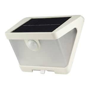 SWL 70-Watt, White, Motion Activated, Outdoor Integrated LED Solar Wedge Light, Dusk to Dawn, 800 Lumens, 4000K