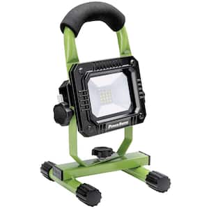 800 Lumen Weatherproof Rechargeable Lithium-Ion LED Work Light with Stand and High/Low/Emergency Light Modes