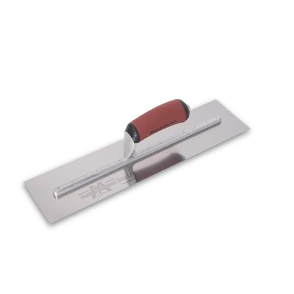 MARSHALLTOWN 14 in. x 4 in. Stainless Steel Curved Durasoft Handle Finishing Trowel