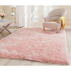 High Pile Shaggy Carpet Modern Fluffy Uni Carpets Pastel Grey Pink 