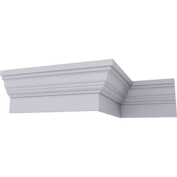 SAMPLE - 6-1/4 in. x 12 in. x 12-3/4 in. Polyurethane Fascia Crown Moulding