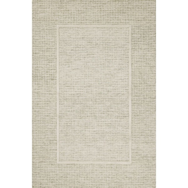 Chris Love Julia Briggs Sage / Ivory 3 ft. 6 in. x 5 ft. 6 in. Contemporary Accent Rug