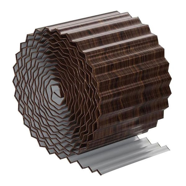 240 in. x 6 in. Sturdy Corrugated Metal Garden Edging Brown Durable Landscape Border for Lawn and Flower Bed