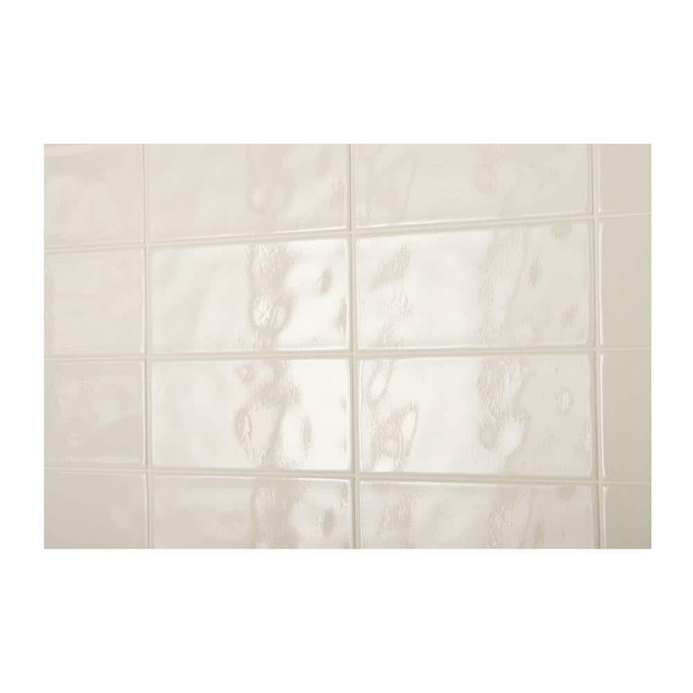 Daltile Structured Effects 3 In X 6 In Glazed Ceramic Crackled Pearl Subway Tile 012 Sq Ft Each Se2136modahd1p2 The Home Depot