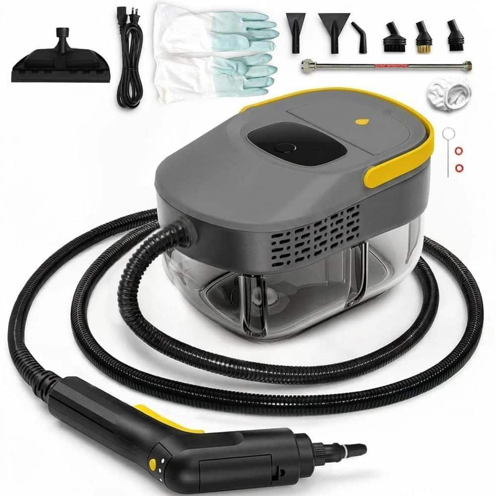 1600W Corded Handheld Steam Cleaner w/ 1.69QT Tank, High Temp Pressurized, 15 Accessories for Grout, Tile, Floor, Couch price history on PriceWatchPro