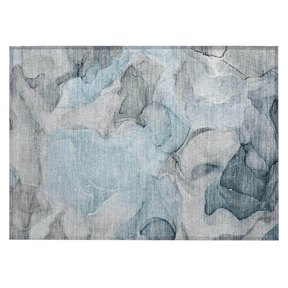 Chantille ACN504 Teal 1 ft. 8 in. x 2 ft. 6 in. Machine Washable Indoor/Out