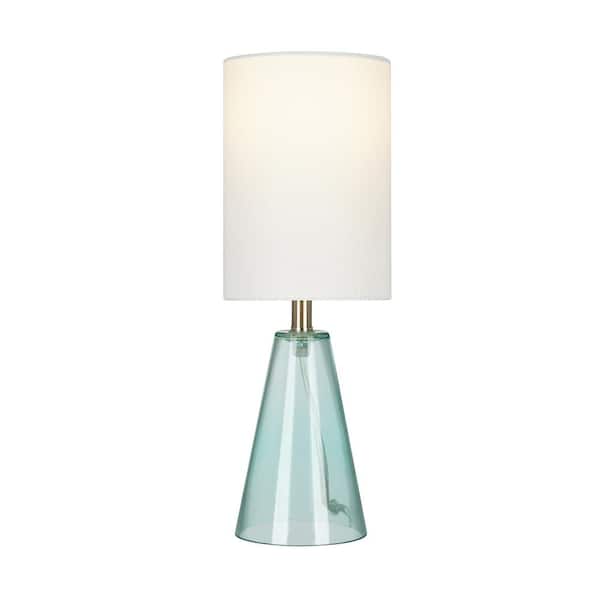 Cresswell 14 In Teal And Brushed, Coastal Style Table Lamps Uk