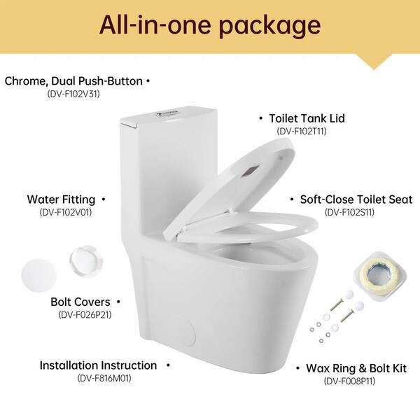 cadeninc 1.1/1.6 Dual Flush Elongated Comfort Height Floor Mounted
