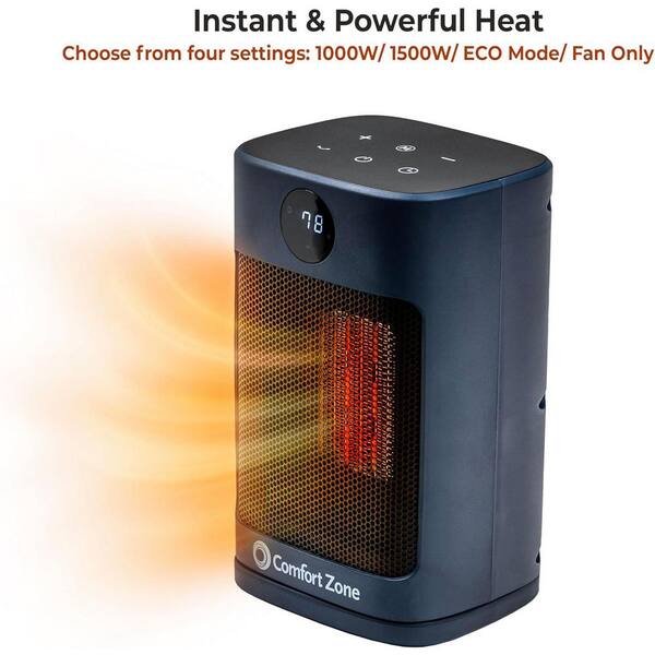 Comfort Zone 1500-Watt 10 in. Electric Fan-Forced Oscillating