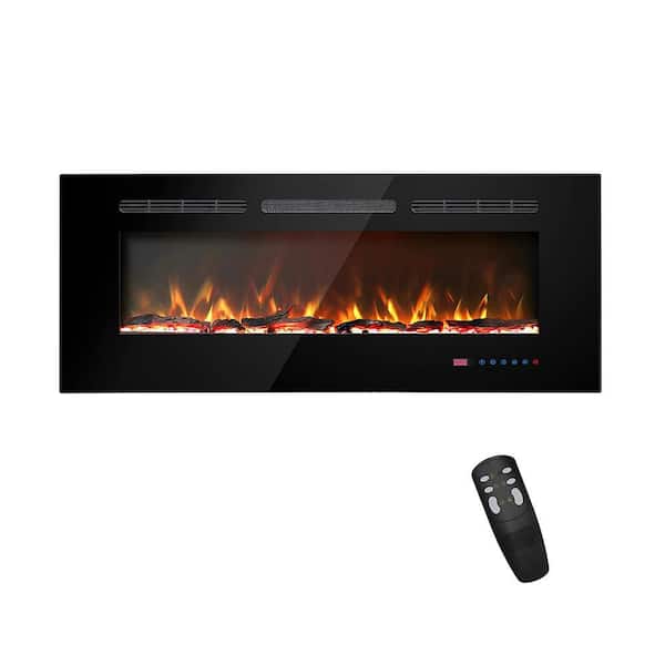 Edendirect 36 in. Smart Electric Fireplace Insert in Black with Remote, Low Noise, 750W/1500W Heating Mode, Timer, 3D Flames