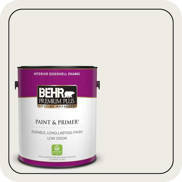 BEHR PREMIUM PLUS 1 gal. #BWC-20 Melting Icicles Eggshell Enamel Low Odor Interior Paint & Primer