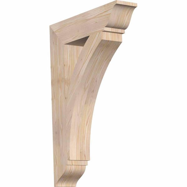 Ekena Millwork 5.5 in. x 38 in. x 26 in. Douglas Fir Thorton Traditional Smooth Bracket