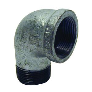 1/2 in. Galvanized Malleable Iron 90 Degree FPT x MPT Street Elbow Fitting