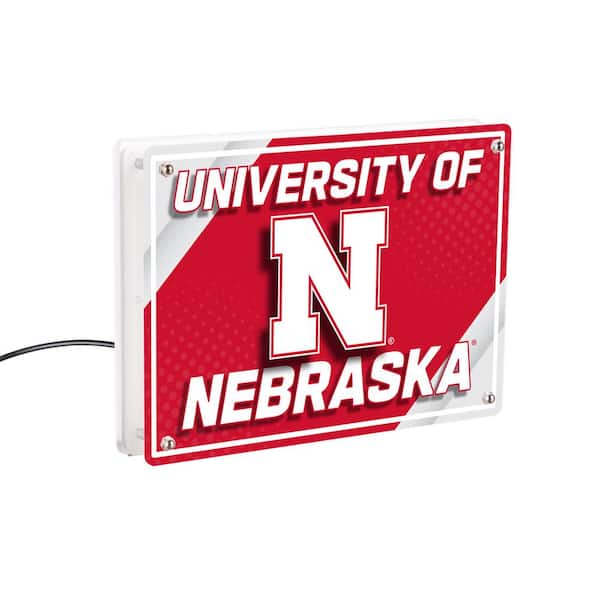 Evergreen University of Nebraska NCAA Red Rectangle Desklite LED Decor