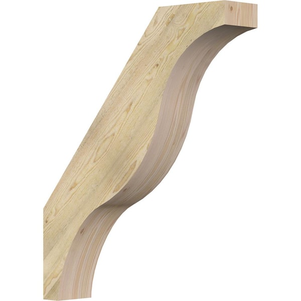 Ekena Millwork 6"W x 30"D x 36"H Funston Rough Sawn Knee Brace, Douglas Fir