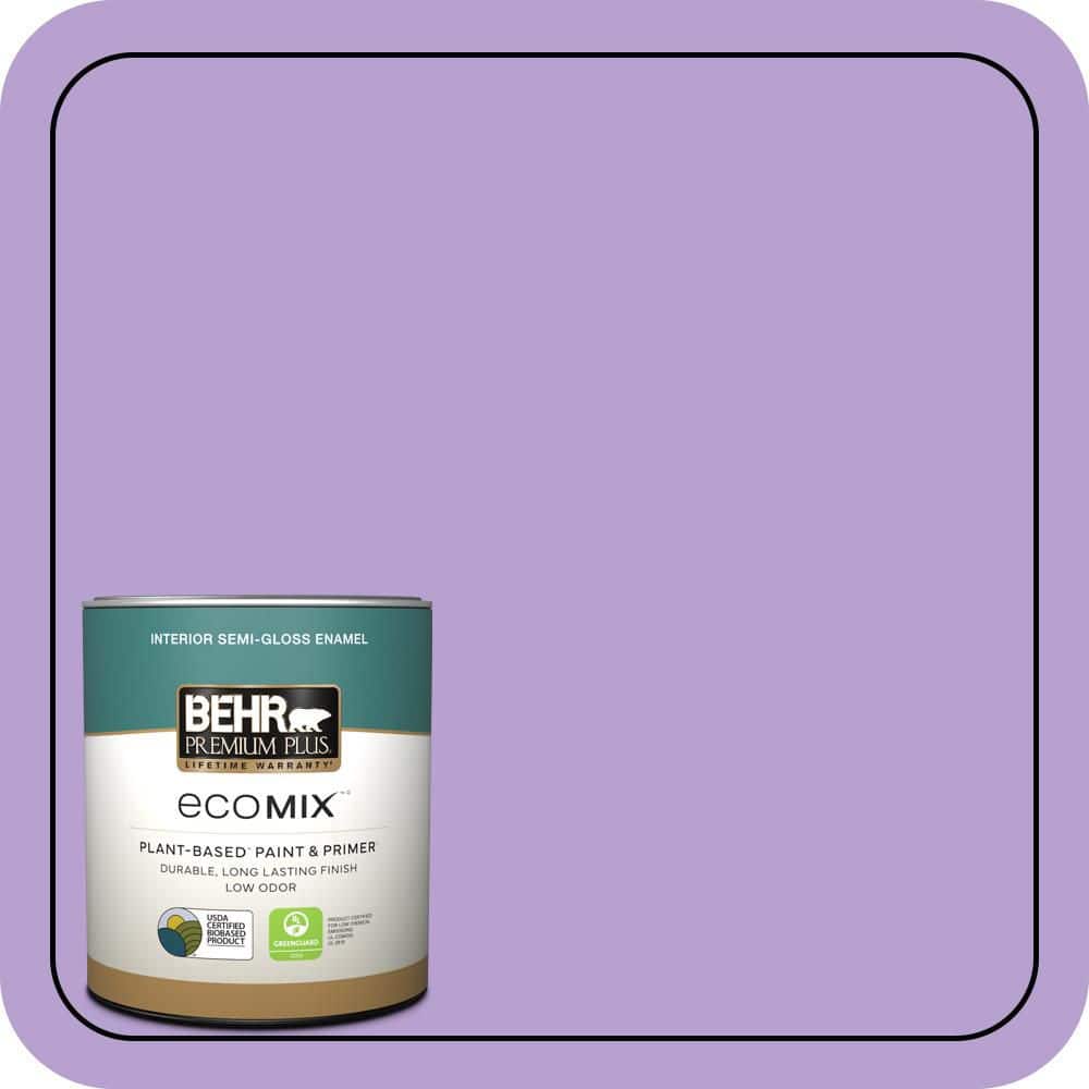 1 qt. #P570-3 Flower Girl Semi-Gloss Enamel EcoMix Plant-Based Interior Paint & Primer price history on PriceWatchPro