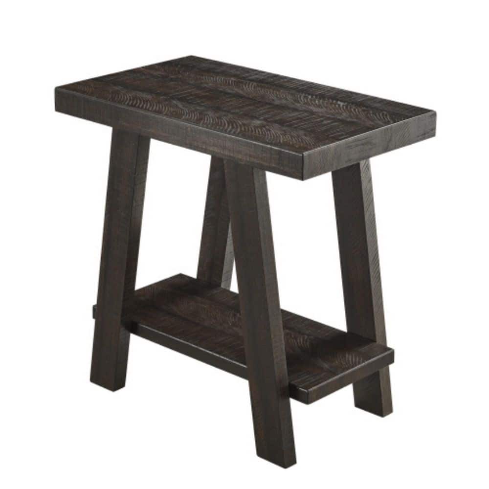 Dracelo Wooden Side Table, 2 Tiers, Weather-Resistant-Brown GT-571 ...