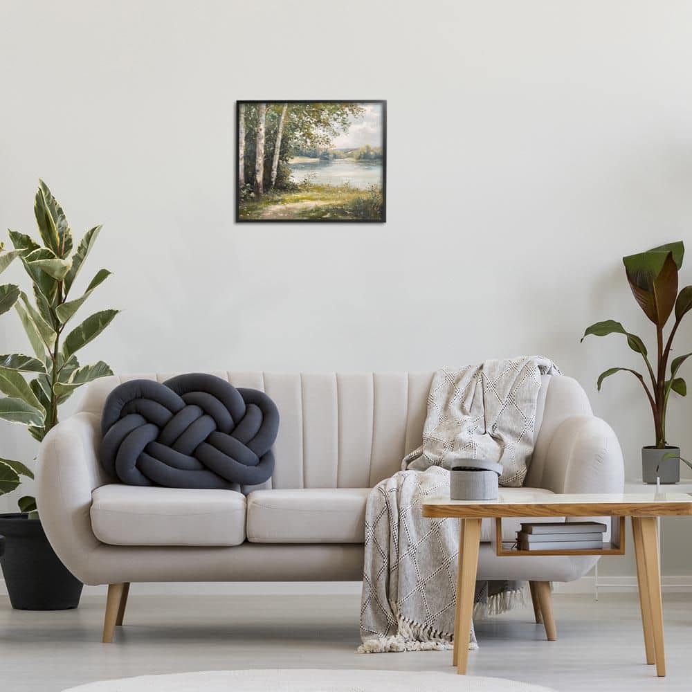 Place To Relax Lake View by Petal Prints Design Black Framed Nature Giclee Art Print 16 in. x 20 in. price history on PriceWatchPro