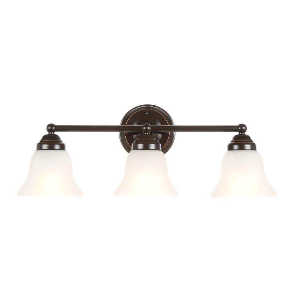 EAN 6940500314952 product image for Ashhurst 3-Light Oil Rubbed Bronze Vanity Light with Frosted Glass Shades | upcitemdb.com