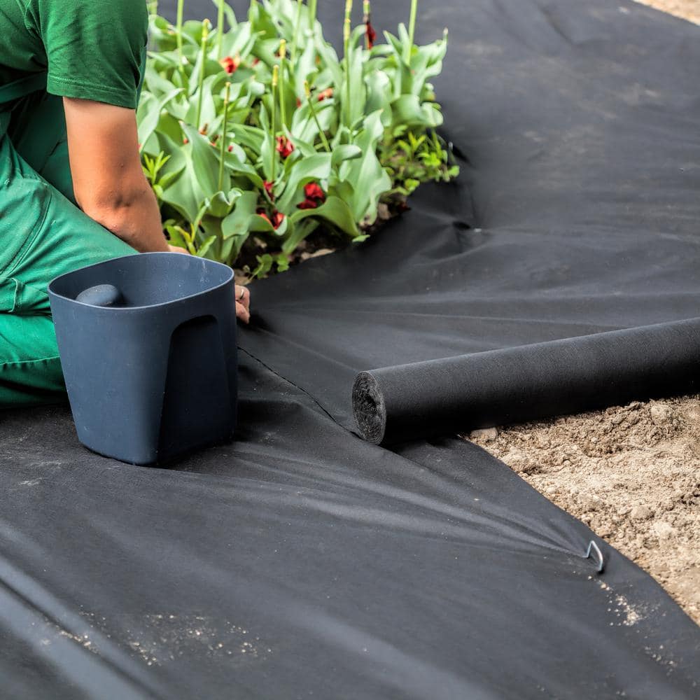 Heavy-Duty Black Non-Woven Landscape Fabric, 3' x 50'