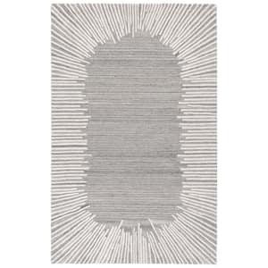 Fifth Avenue Grey/Ivory 8 ft. x 10 ft. Border Geometric Area Rug