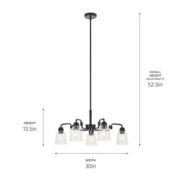 Kichler Aivian 5-Light Black Vintage Chandelier