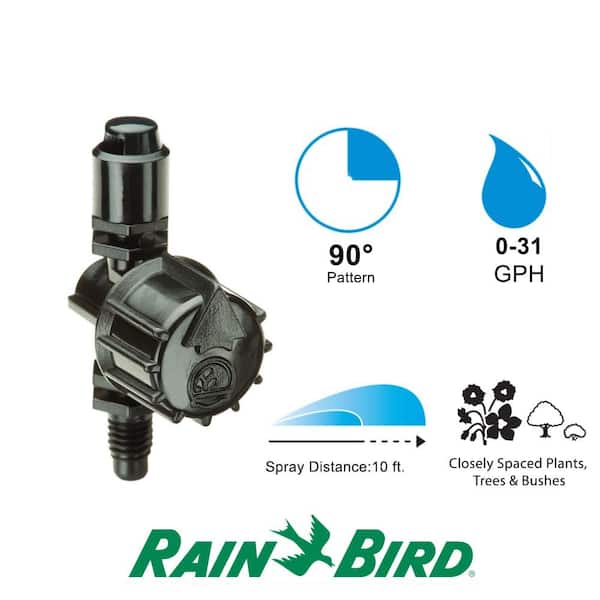 0-31 GPH Quarter Circle Pattern Threaded Micro Sprays (2-Pack)