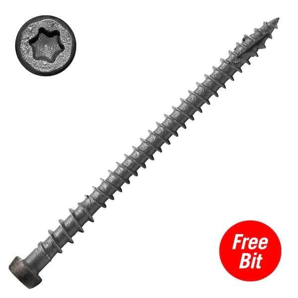 DeckLok #10 x 2-3/4 in. Star Drive Self-Countersinking Flat Head ACQ Compatible Gravel Path Composite Deck Screws (75-Piece)